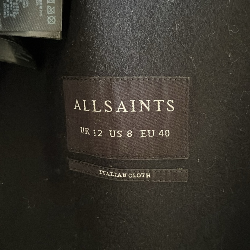 ALLSAINTS, Black Wool Roux Jacket - Picture 6 of 10